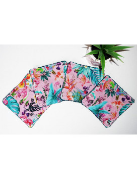 Grandes lingettes lavables (lot de 4) JUNGLE TROPICALE