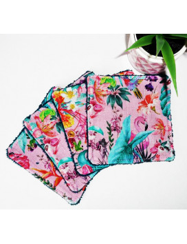 Large washable wipes (set of 4) TROPICAL JUNGLE