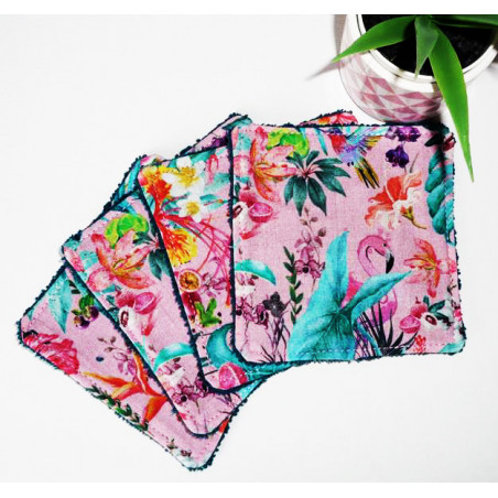 Large washable wipes (set of 4) TROPICAL JUNGLE