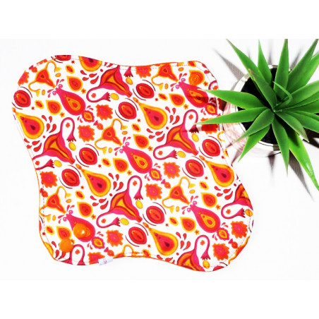 Serviette hygiénique lavable UTERUS RETRO (M)