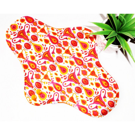 Washable sanitary napkin RETRO UTERUS (XL / NIGHT)