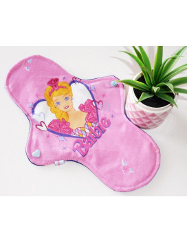 Serviette hygiénique lavable BARBIE (L)