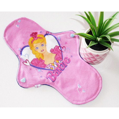 Serviette hygiénique lavable BARBIE (L)