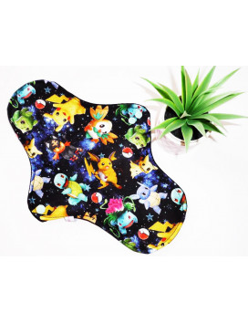 Serviette hygiénique lavable POKEMON (XL / NUIT)