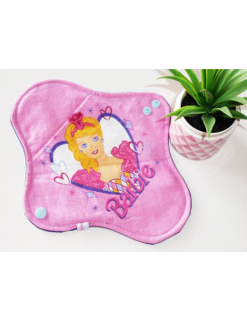 Serviette hygiénique lavable BARBIE (M)