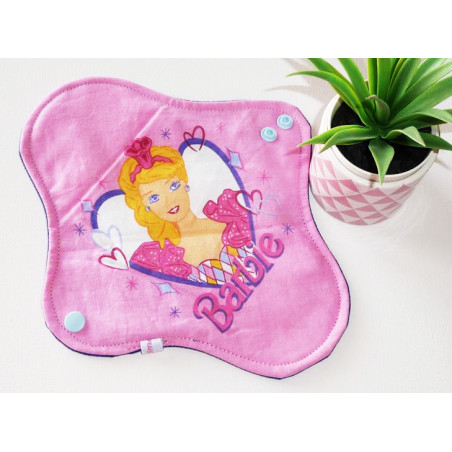 Serviette hygiénique lavable BARBIE (M)