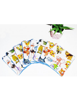 Grandes lingettes lavables (lot de 8) Z'ANIMAUX