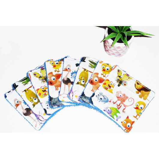 Grandi alviette lavabili (set di 8) Z'ANIMALI