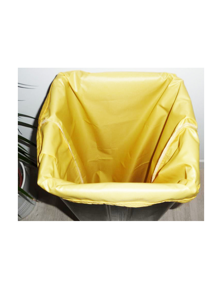 Sac poubelle lavable et réutilisable JAUNE (40L)