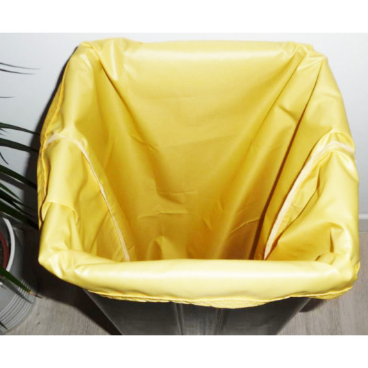 Sac poubelle lavable et réutilisable JAUNE (40L)