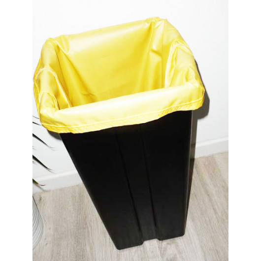 Sac poubelle lavable et réutilisable JAUNE (40L)
