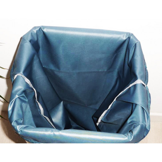 Sac poubelle lavable et réutilisable BLEU CANARD (40 L)