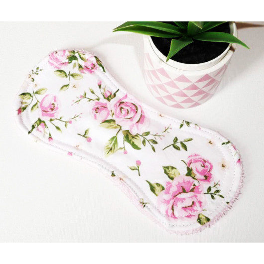 Washable panty liner without fastening ROSES (19 cm)