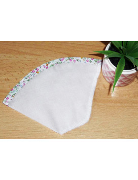 Washable and reusable coffee filter PINK FLOWERS