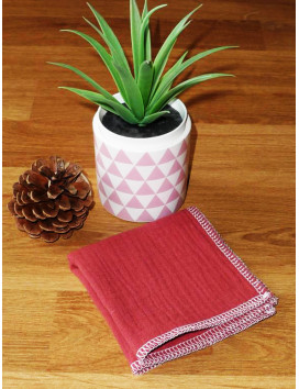 Washable and reusable double-ply cotton handkerchief