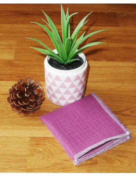 Washable and reusable double-ply cotton handkerchief