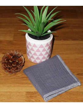 Washable and reusable double-ply cotton handkerchief