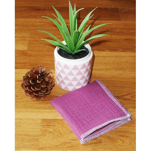 Washable and reusable double-ply cotton handkerchief