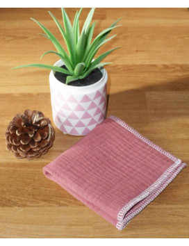 Washable and reusable double-ply cotton handkerchief