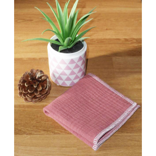 Washable and reusable double-ply cotton handkerchief