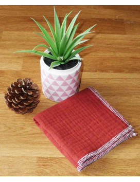 Washable and reusable double-ply cotton handkerchief