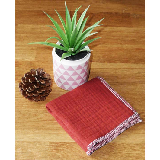 Washable and reusable double-ply cotton handkerchief