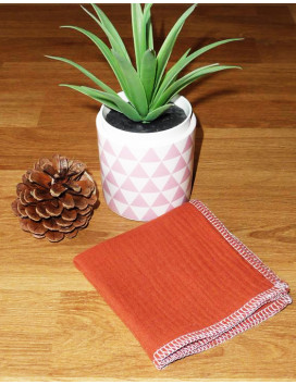 Washable and reusable double-ply cotton handkerchief