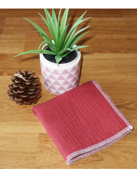 Washable and reusable double-ply cotton handkerchief