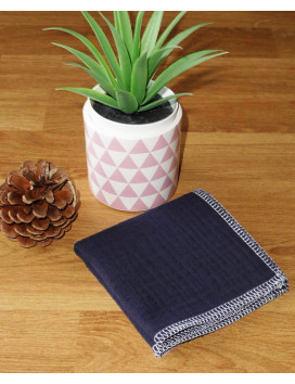 Washable and reusable double-ply cotton handkerchief