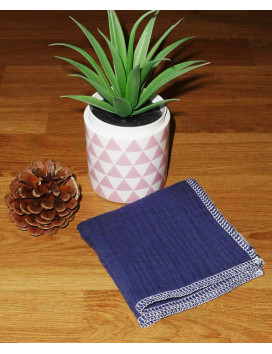 Washable and reusable double-ply cotton handkerchief