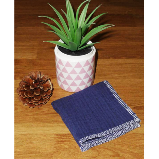 Washable and reusable double-ply cotton handkerchief