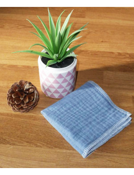 Washable and reusable double-ply cotton handkerchief