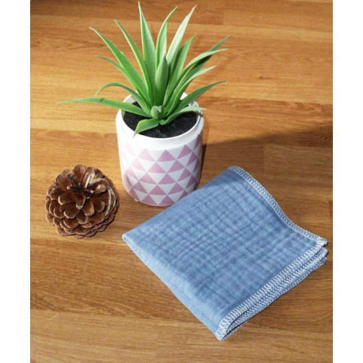 Washable and reusable double-ply cotton handkerchief