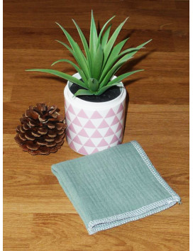 Washable and reusable double-ply cotton handkerchief