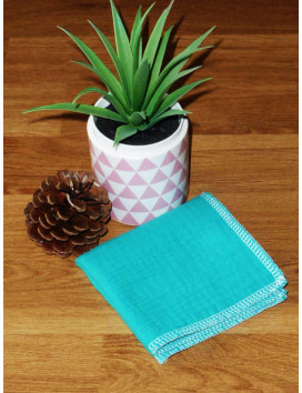 Washable and reusable double-ply cotton handkerchief