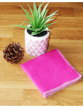 Washable and reusable double-ply cotton handkerchief