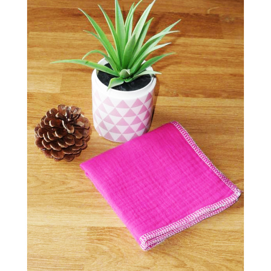 Washable and reusable double-ply cotton handkerchief