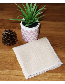 Washable and reusable double-ply cotton handkerchief