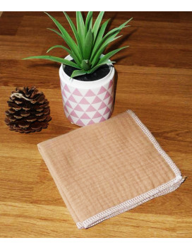 Washable and reusable double-ply cotton handkerchief