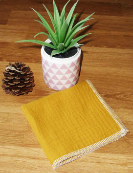 Washable and reusable double-ply cotton handkerchief