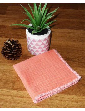 Washable and reusable double-ply cotton handkerchief