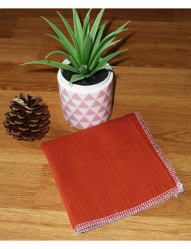 Washable and reusable double-ply cotton handkerchief