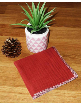 Washable and reusable double-ply cotton handkerchief