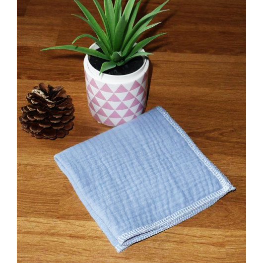 Washable and reusable double-ply cotton handkerchief