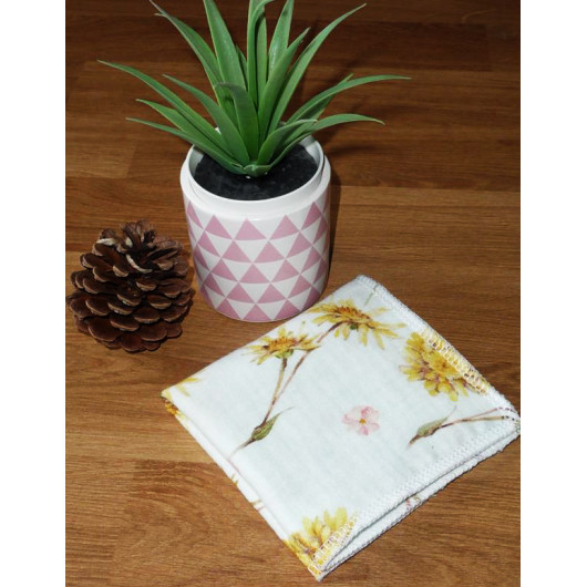 Washable and reusable double-ply cotton handkerchief