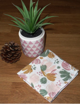 Washable and reusable double-ply cotton handkerchief