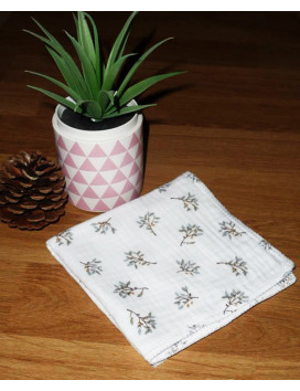 Washable and reusable double-ply cotton handkerchief