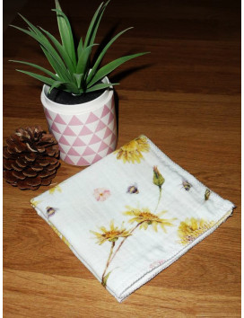 Washable and reusable double-ply cotton handkerchief