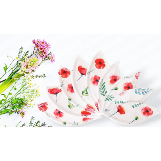 PAPAVER wasbare interlabiale pad (set van 9) Maat : M-L