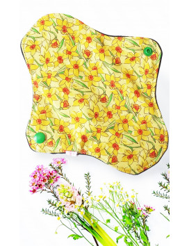 Serviette hygiénique lavable JONQUILLES (S)